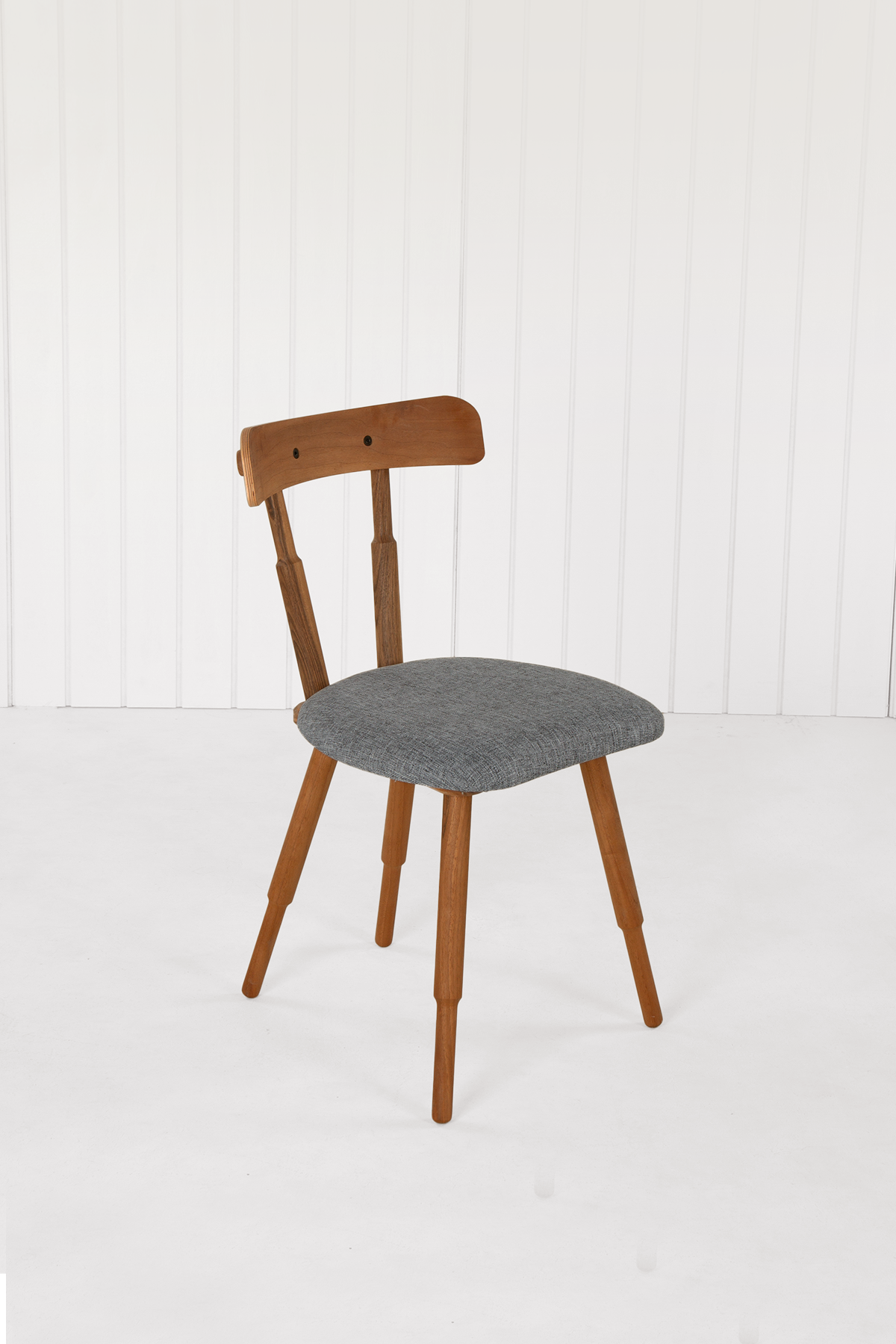 Alaçatı Masif Ceviz Masa Takımı, 4 Adet Nesrin Ceviz Sandalye - 115x80 cm