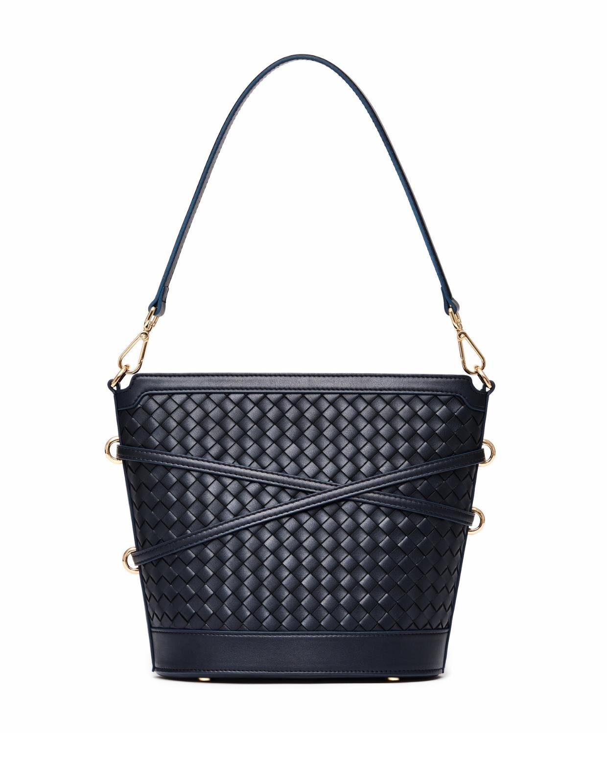 Glacier Woven Bucket Bag - Deep Navy