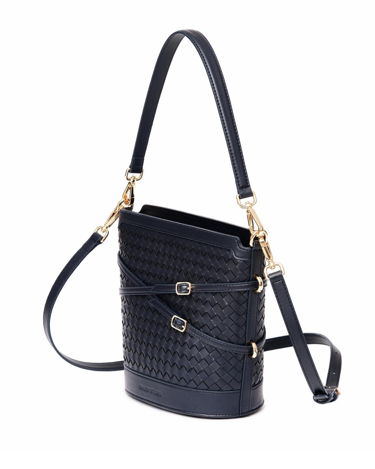 Glacier Woven Bucket Bag - Deep Navy