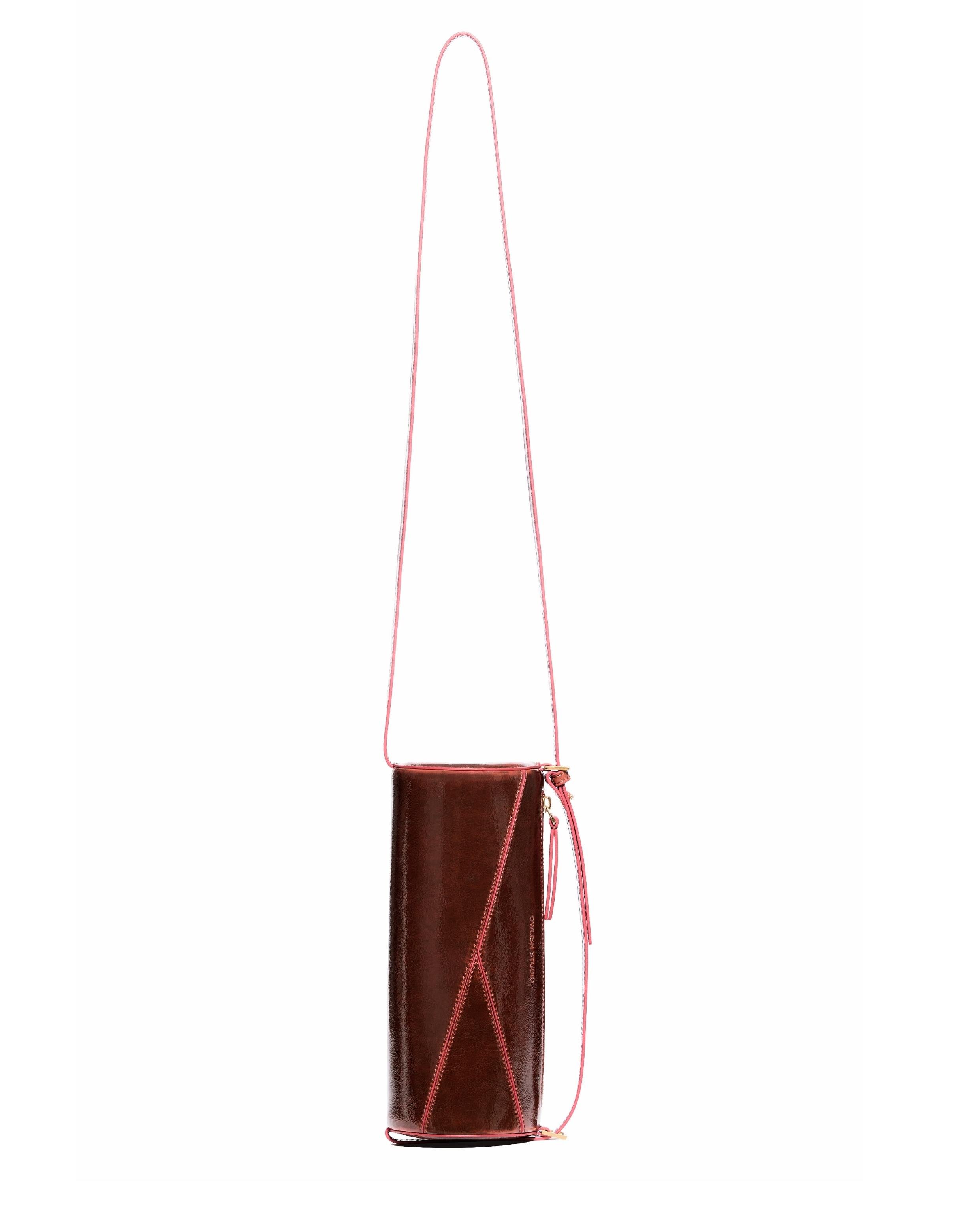 Reef Pull-up Cylinder Bag - Maroon Oak Patent