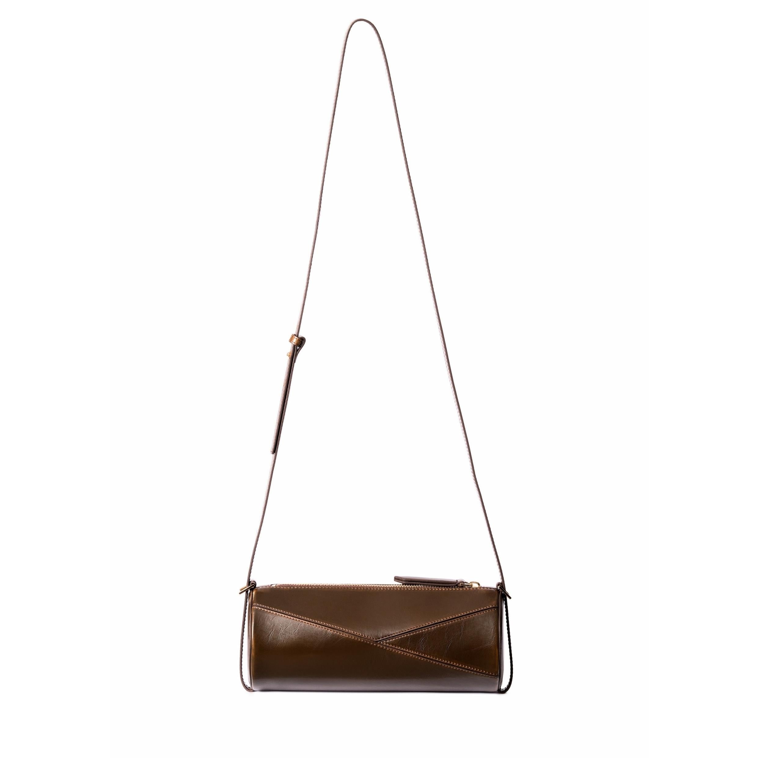 Reef Pull-up Cylinder Bag - Olive Brown