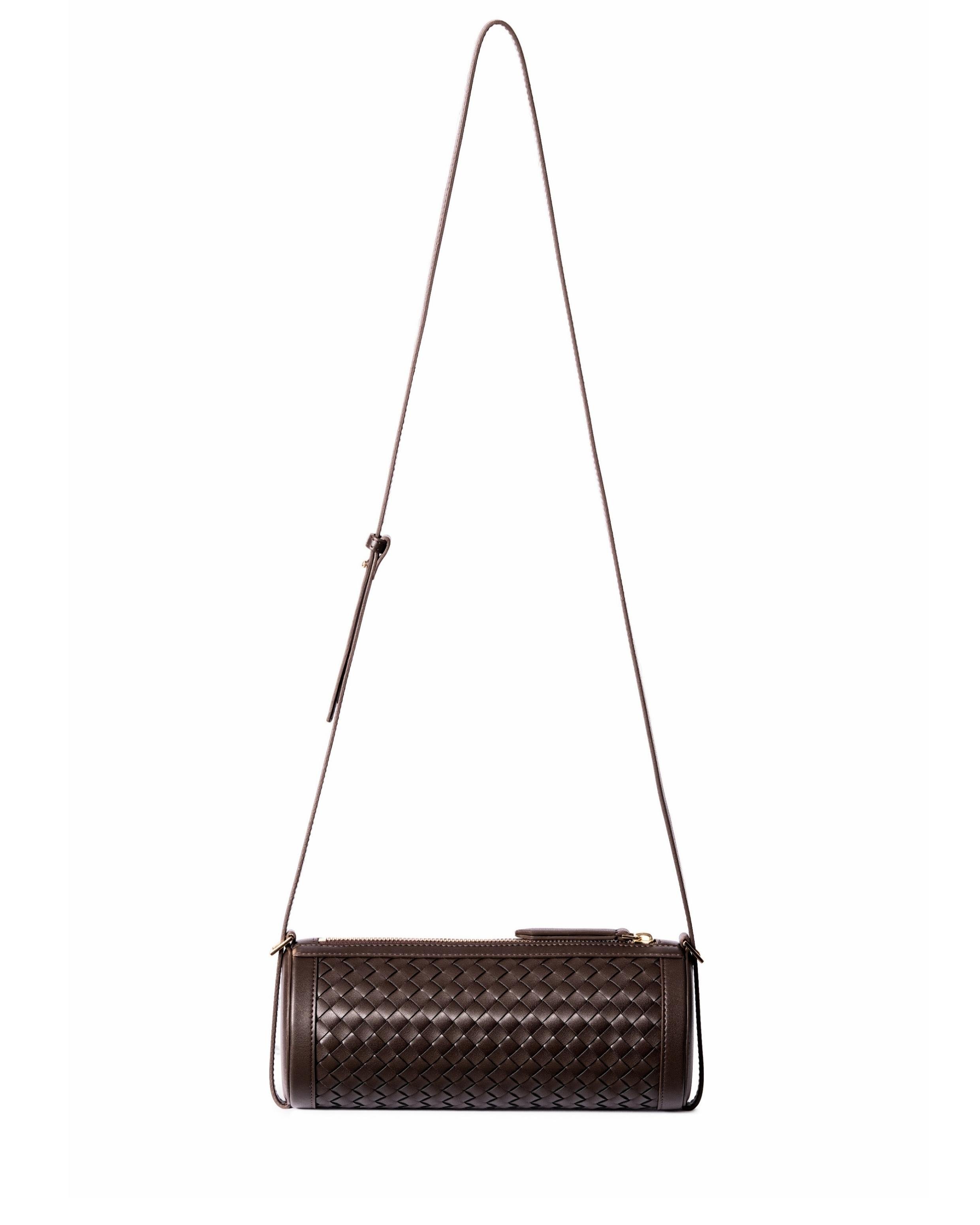 Reef Woven Cylinder Bag - Espresso