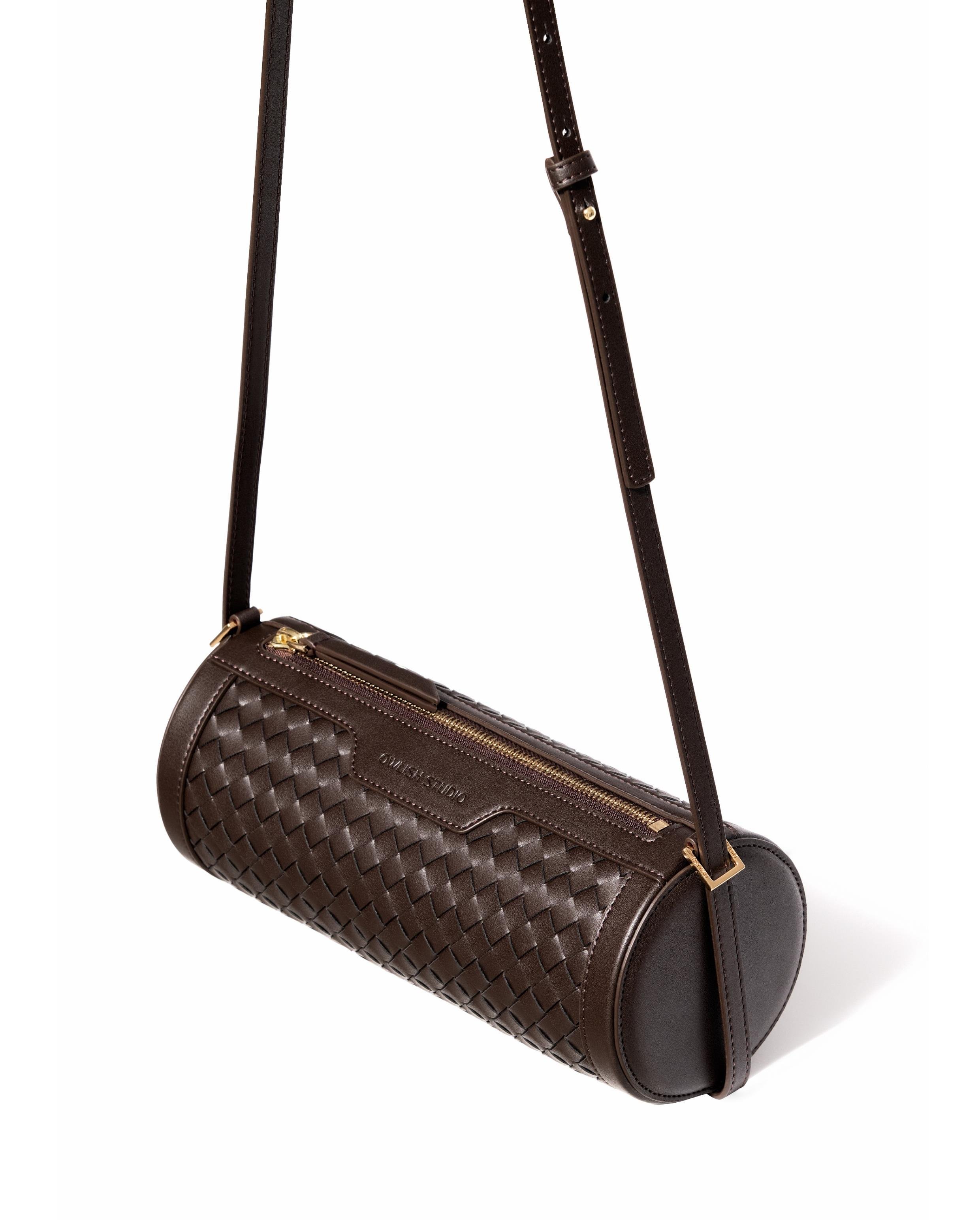 Reef Woven Cylinder Bag - Espresso