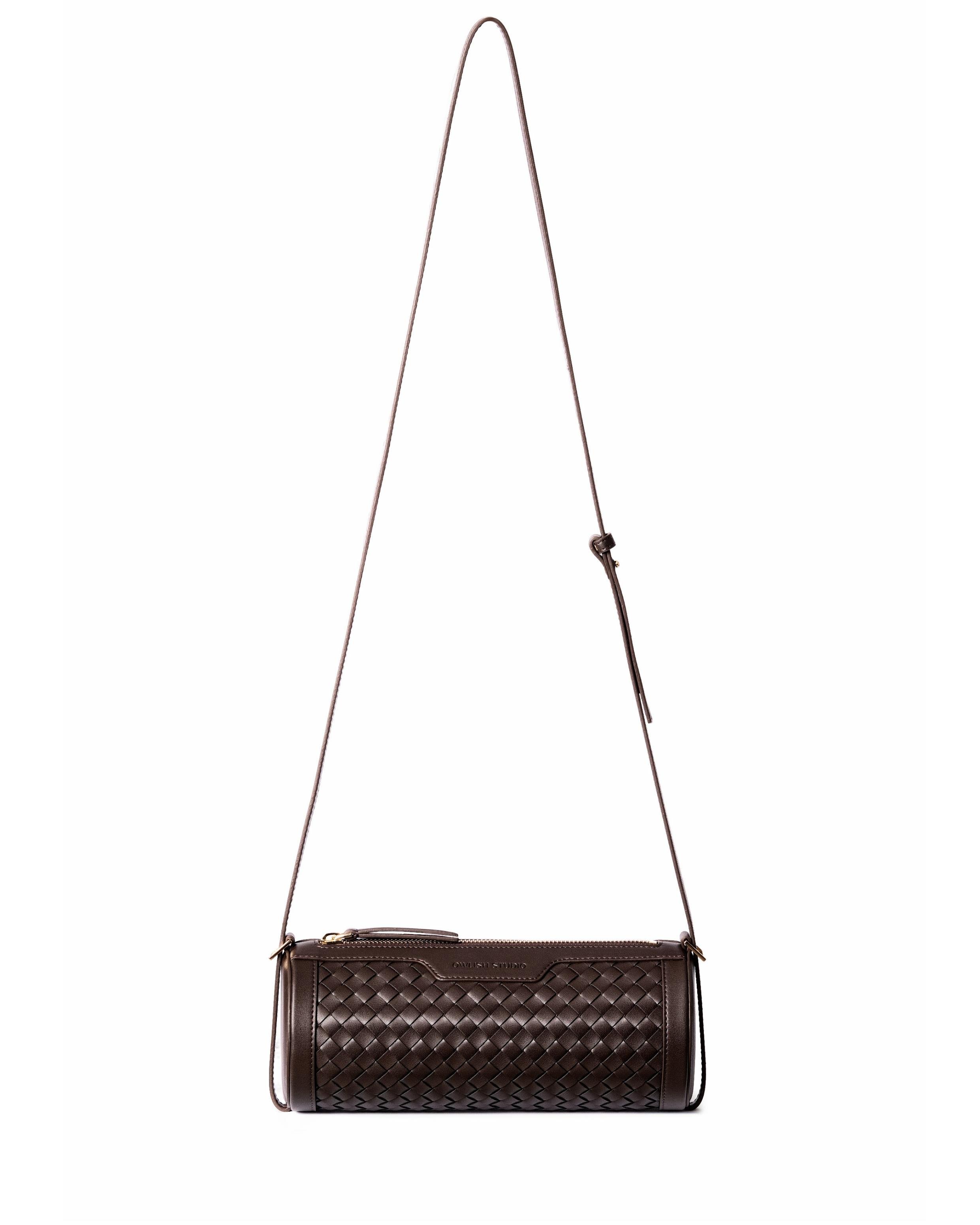 Reef Woven Cylinder Bag - Espresso