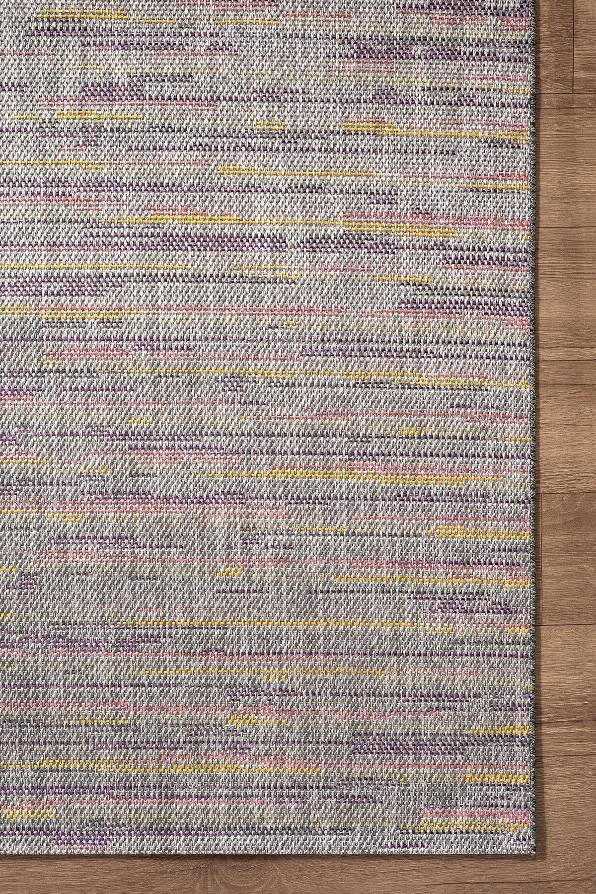 Zeen ZE003R Sisal Gri Kolay Temizlenebilir Makinede Yıkanabilir Mutfak Halısı