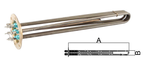 TEKNİK ISISAN F1301 YUVARLAK FLANŞLI KAZAN REZİSTANSI