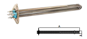 TEKNİK ISISAN F2104-1P KÜÇÜK ÜÇGEN FLANŞ REZİSTANS