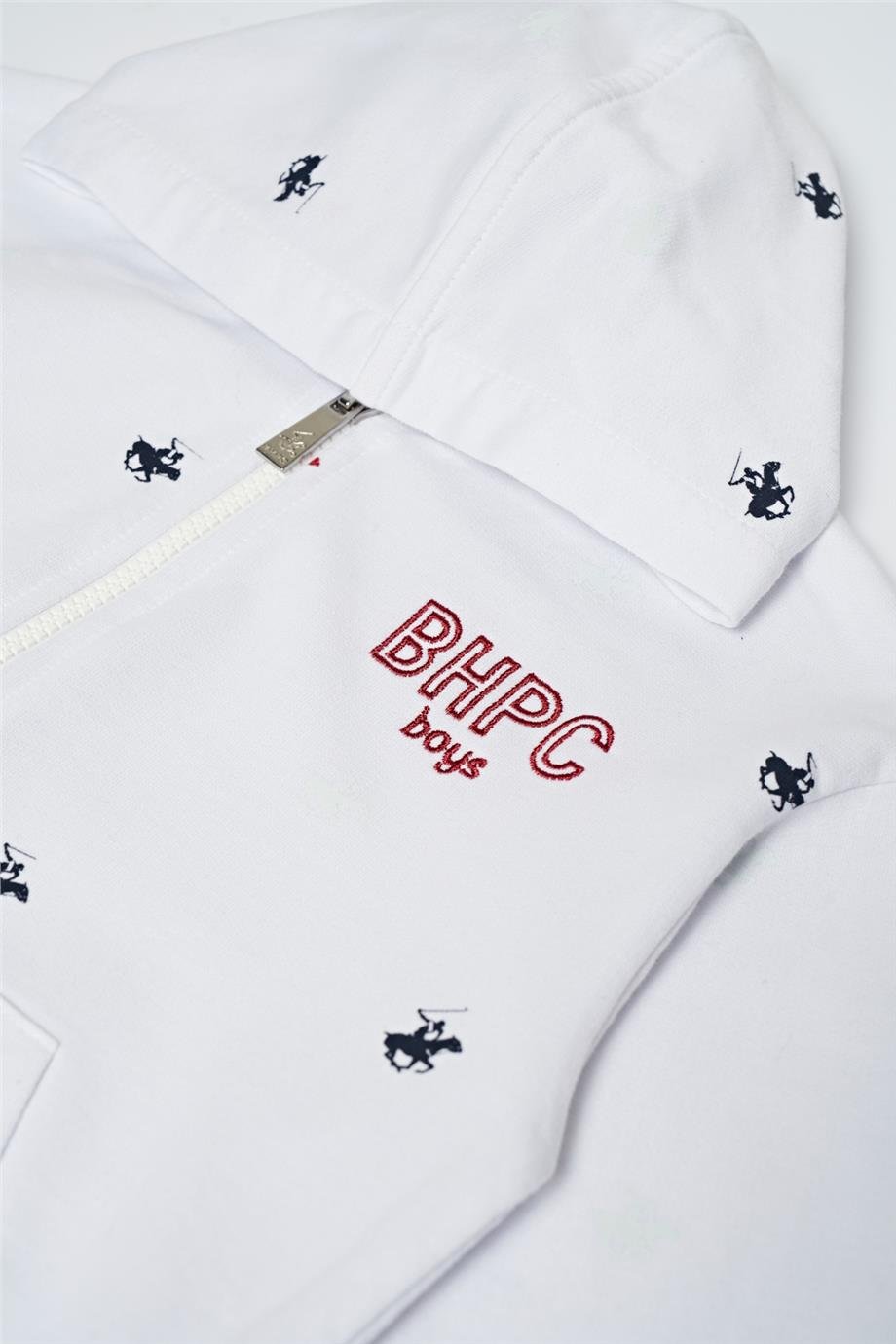 Beverly Hills Polo Club Erkek Çocuk Beyaz Eşofman Üstü