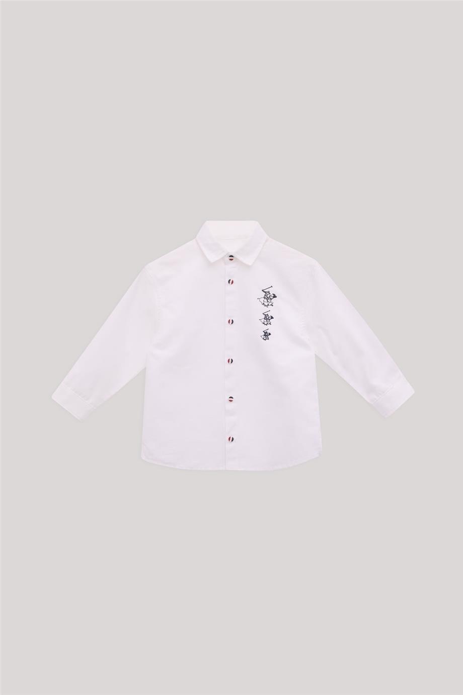 Beverly Hills Polo Club Erkek Çocuk Beyaz Gömlek