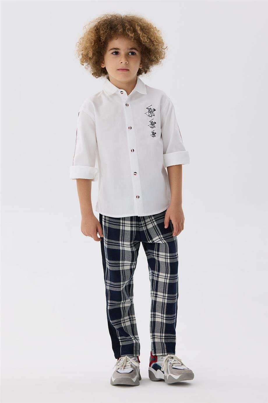 Beverly Hills Polo Club Erkek Çocuk Beyaz Gömlek