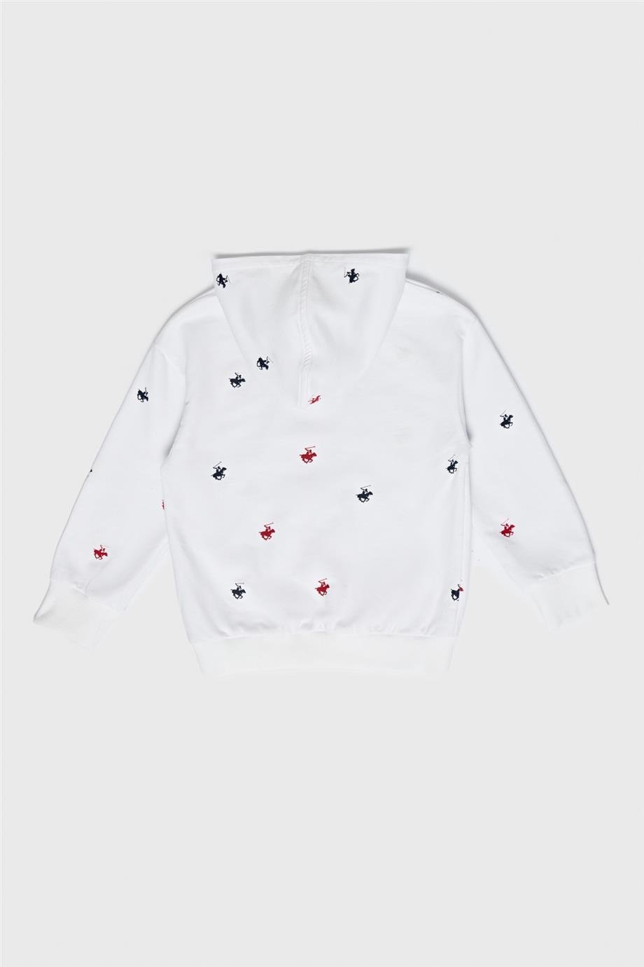 Beverly Hills Polo Club Erkek Çocuk Beyaz Eşofman Üstü