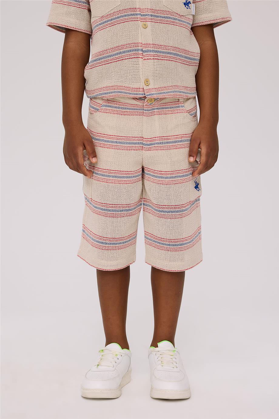 Beverly Hills Polo Club Erkek Çocuk Çizgili ŞortBeverly Hills Polo Club Erkek Çocuk Çizgili Şort