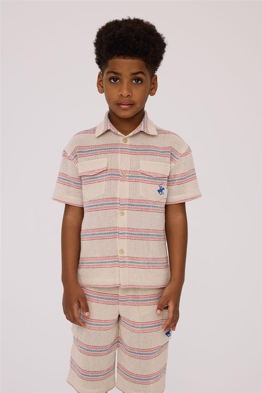 Beverly Hills Polo Club Erkek Çocuk Çizgili GömlekBeverly Hills Polo Club Erkek Çocuk Çizgili Gömlek