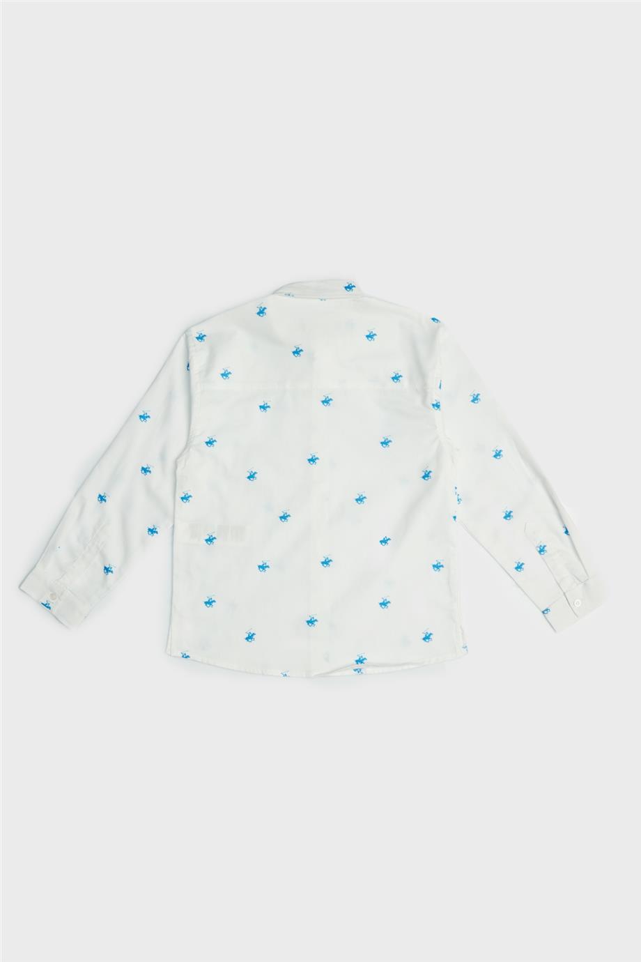 Beverly Hills Polo Club Erkek Çocuk Desenli Gömlek