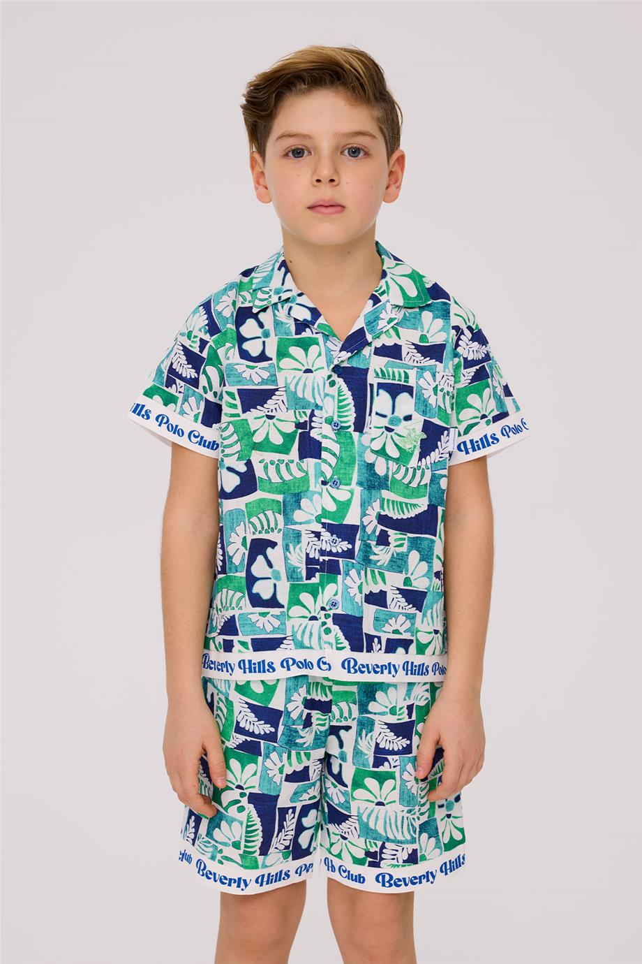 Beverly Hills Polo Club Erkek Çocuk Desenli GömlekBeverly Hills Polo Club Erkek Çocuk Desenli Gömlek