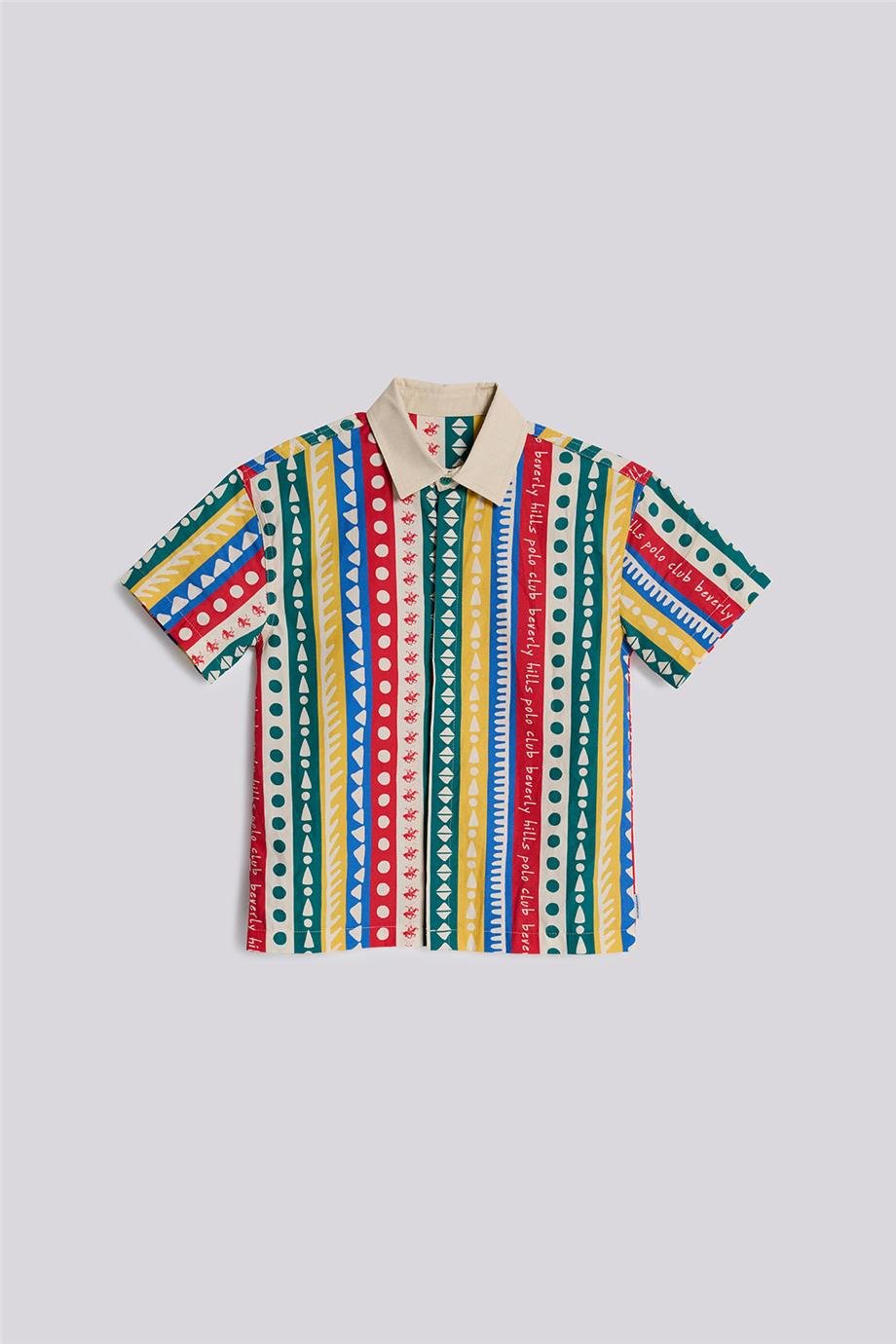 Beverly Hills Polo Club Erkek Çocuk Desenli GömlekBeverly Hills Polo Club Erkek Çocuk Desenli Gömlek