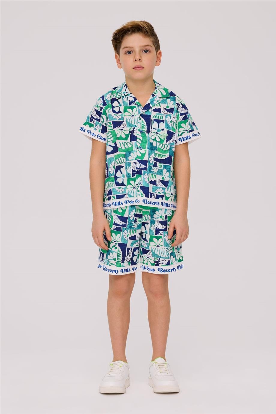 Beverly Hills Polo Club Erkek Çocuk Desenli GömlekBeverly Hills Polo Club Erkek Çocuk Desenli Gömlek