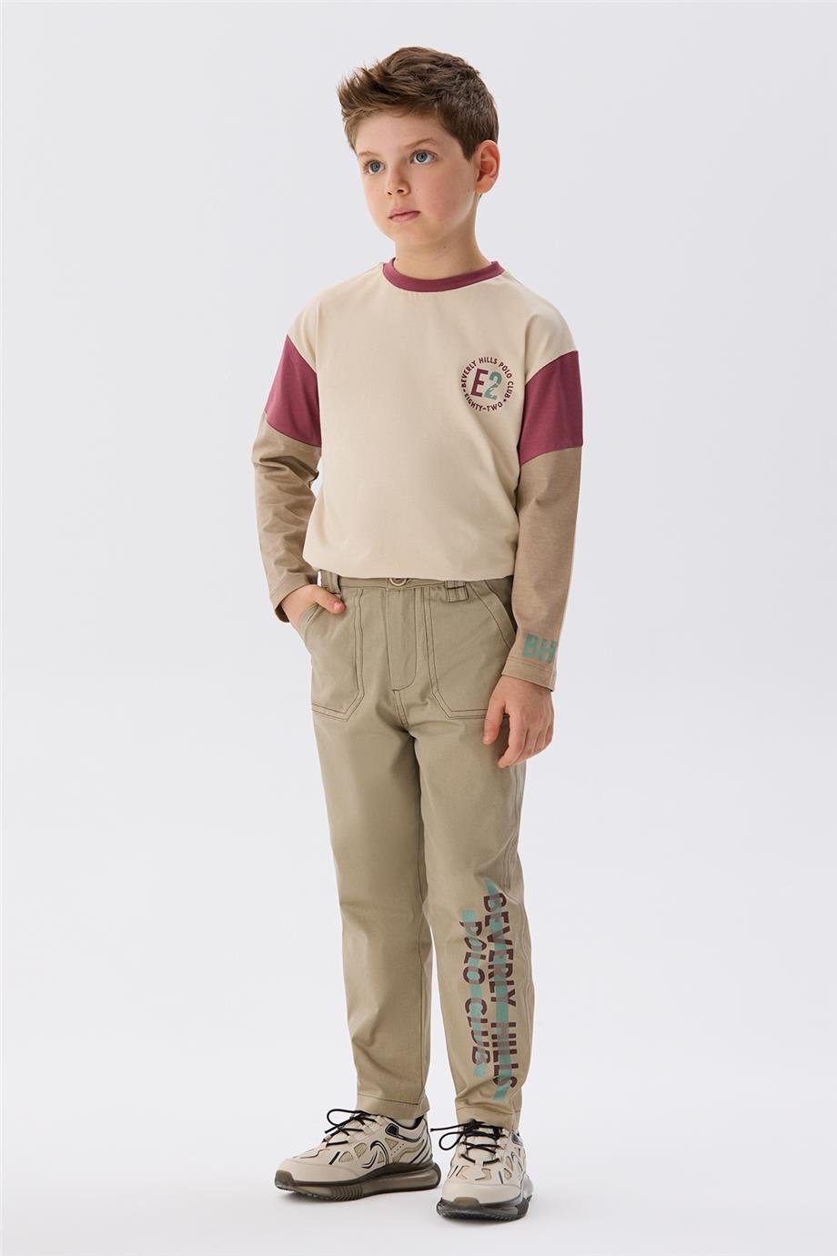 Beverly Hills Polo Club Erkek Çocuk Ekru Pantolon