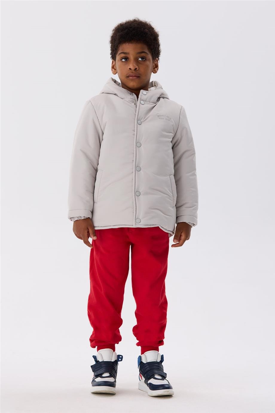 Beverly Hills Polo Club Erkek Çocuk Gri Mont