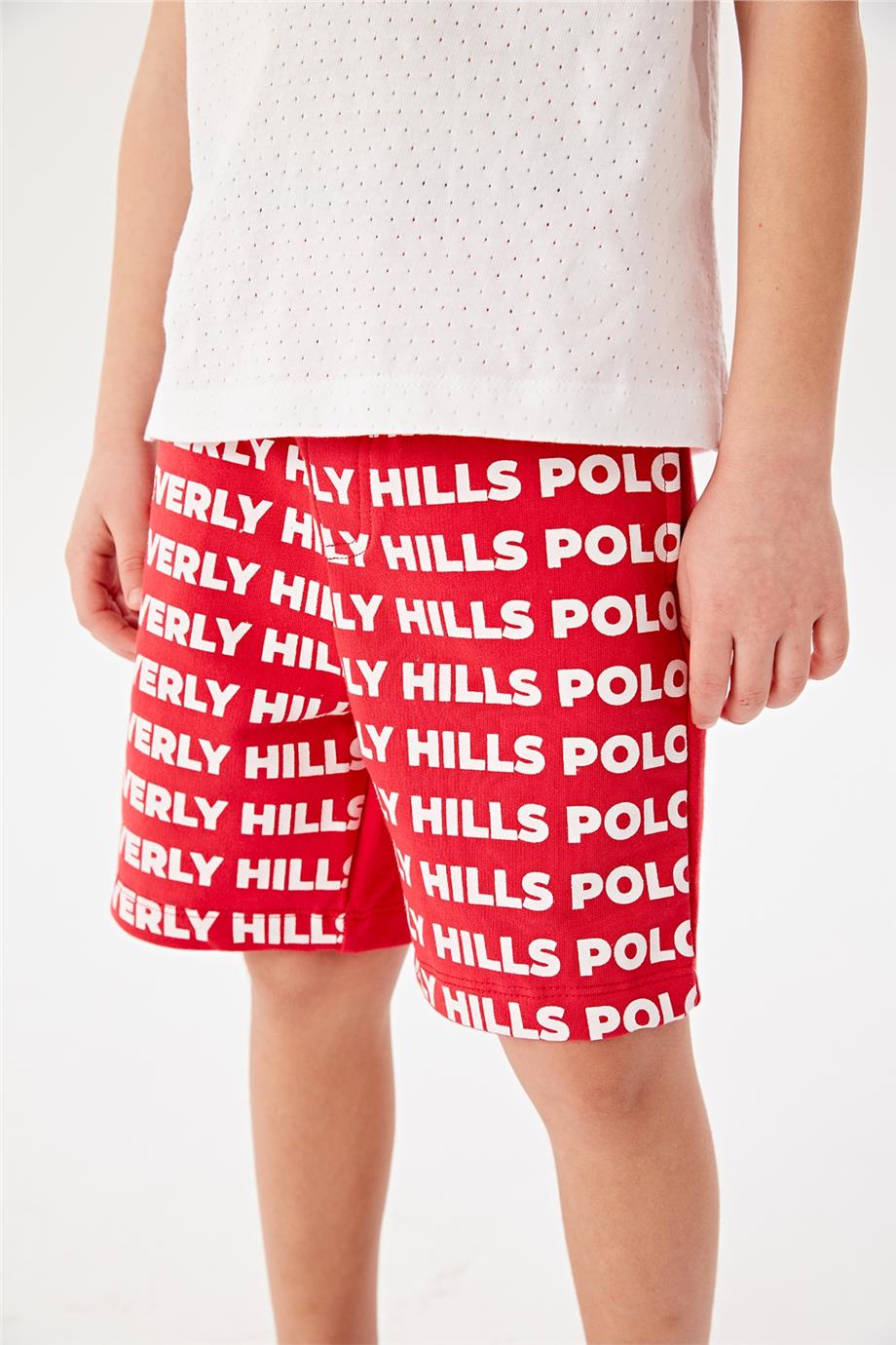 Beverly Hills Polo Club Erkek Çocuk Kırmızı Şort