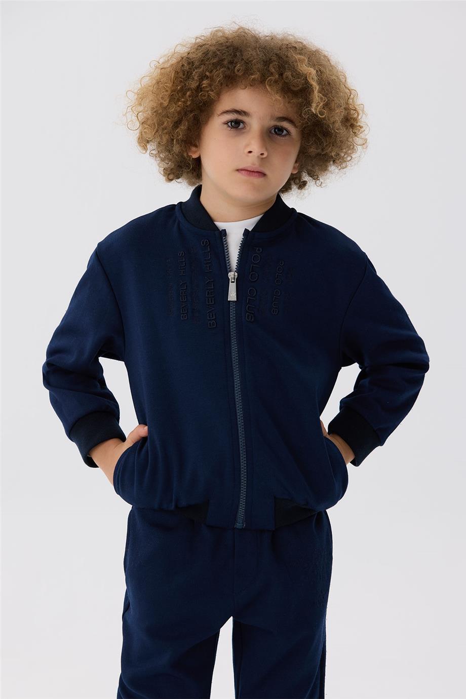 Beverly Hills Polo Club Erkek Çocuk Lacivert Eşofman Üstü