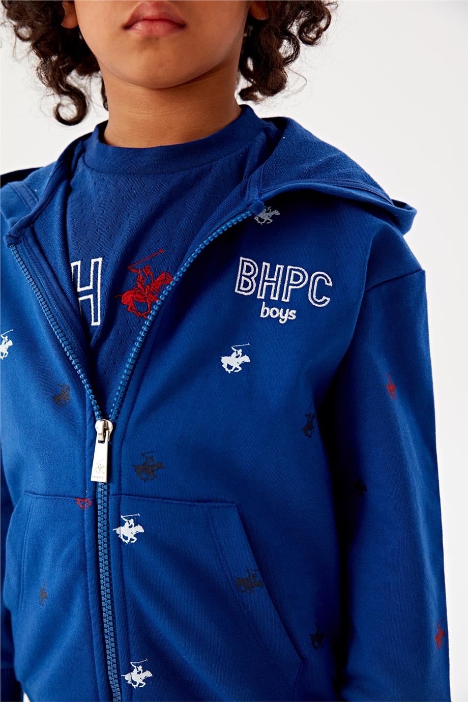 Beverly Hills Polo Club Erkek Çocuk Mavi Eşofman Üstü
