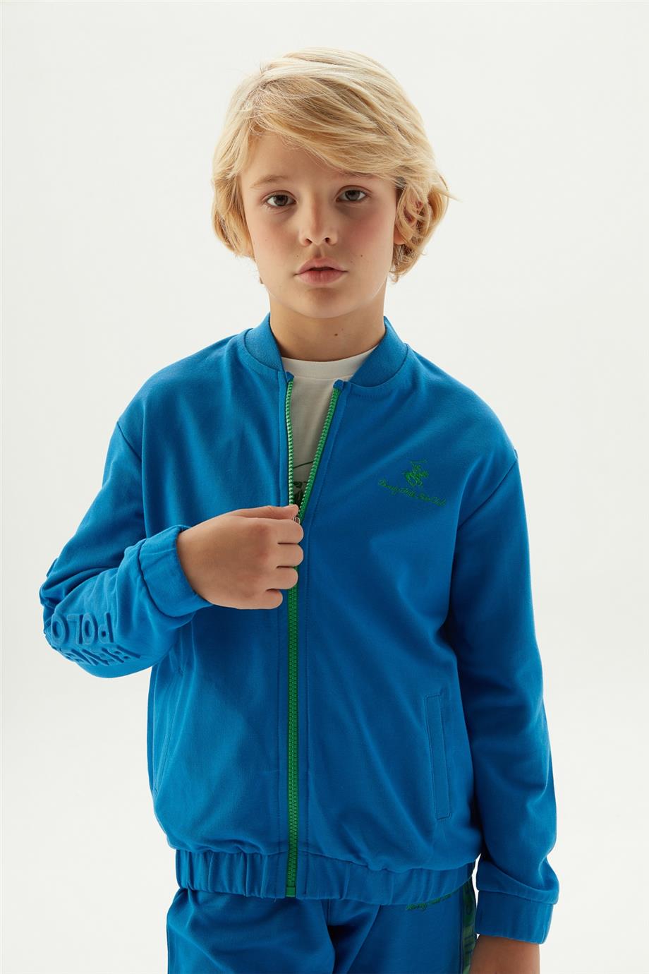 Beverly Hills Polo Club Erkek Çocuk Mavi Eşofman Üstü