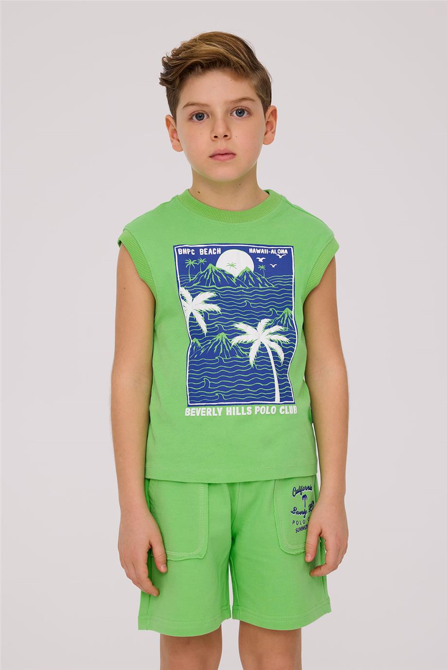 Beverly Hills Polo Club Boy Green Undershirt Beverly Hills Polo Club Boy Green Undershirt 