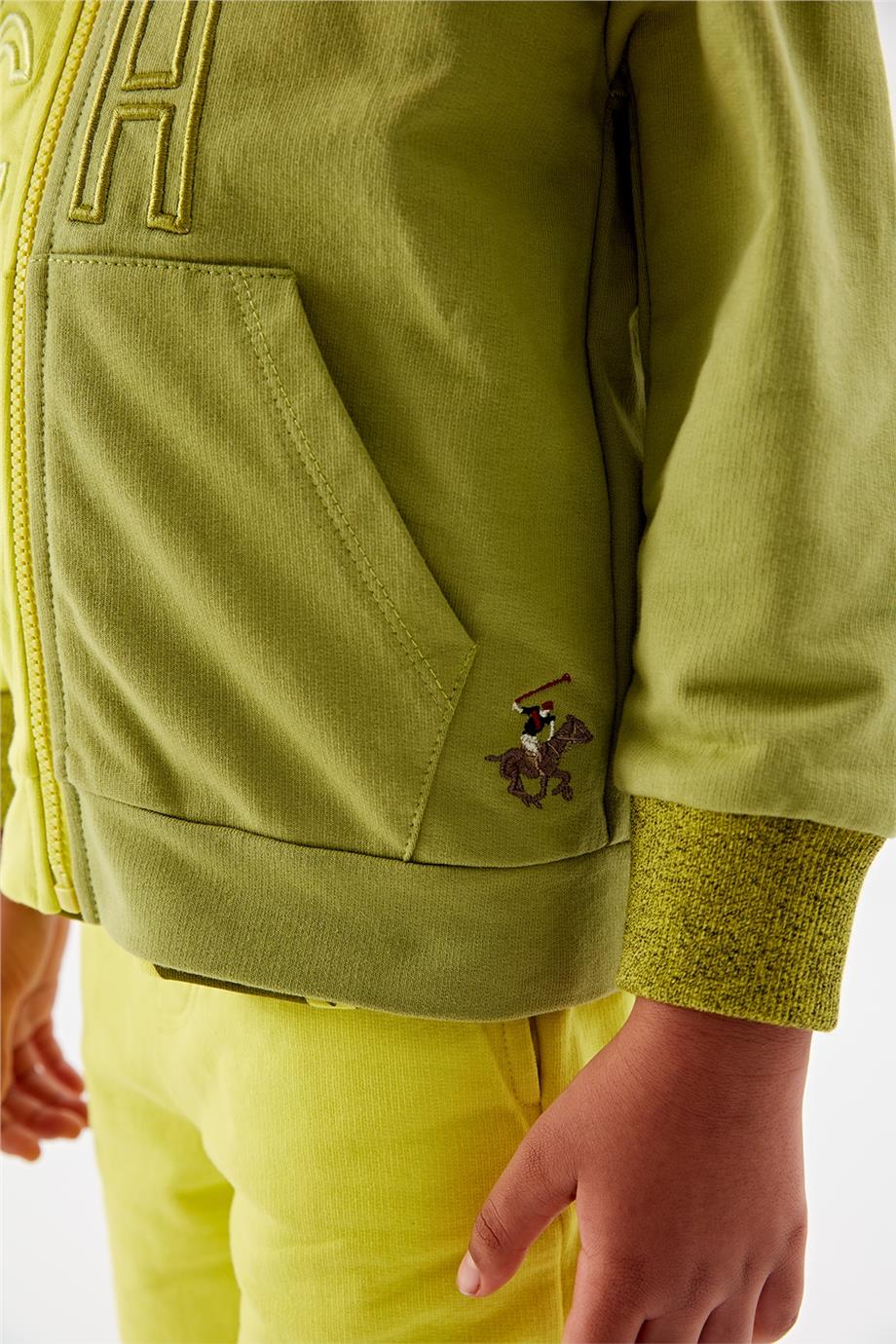 Beverly Hills Polo Club Erkek Çocuk Yeşil Eşofman Üstü