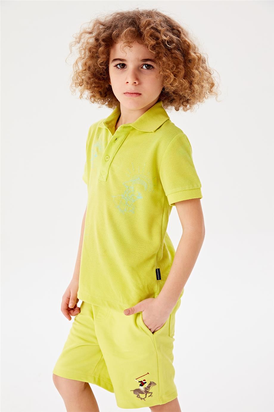 Beverly Hills Polo Club Erkek Çocuk Yeşil T-Shirt