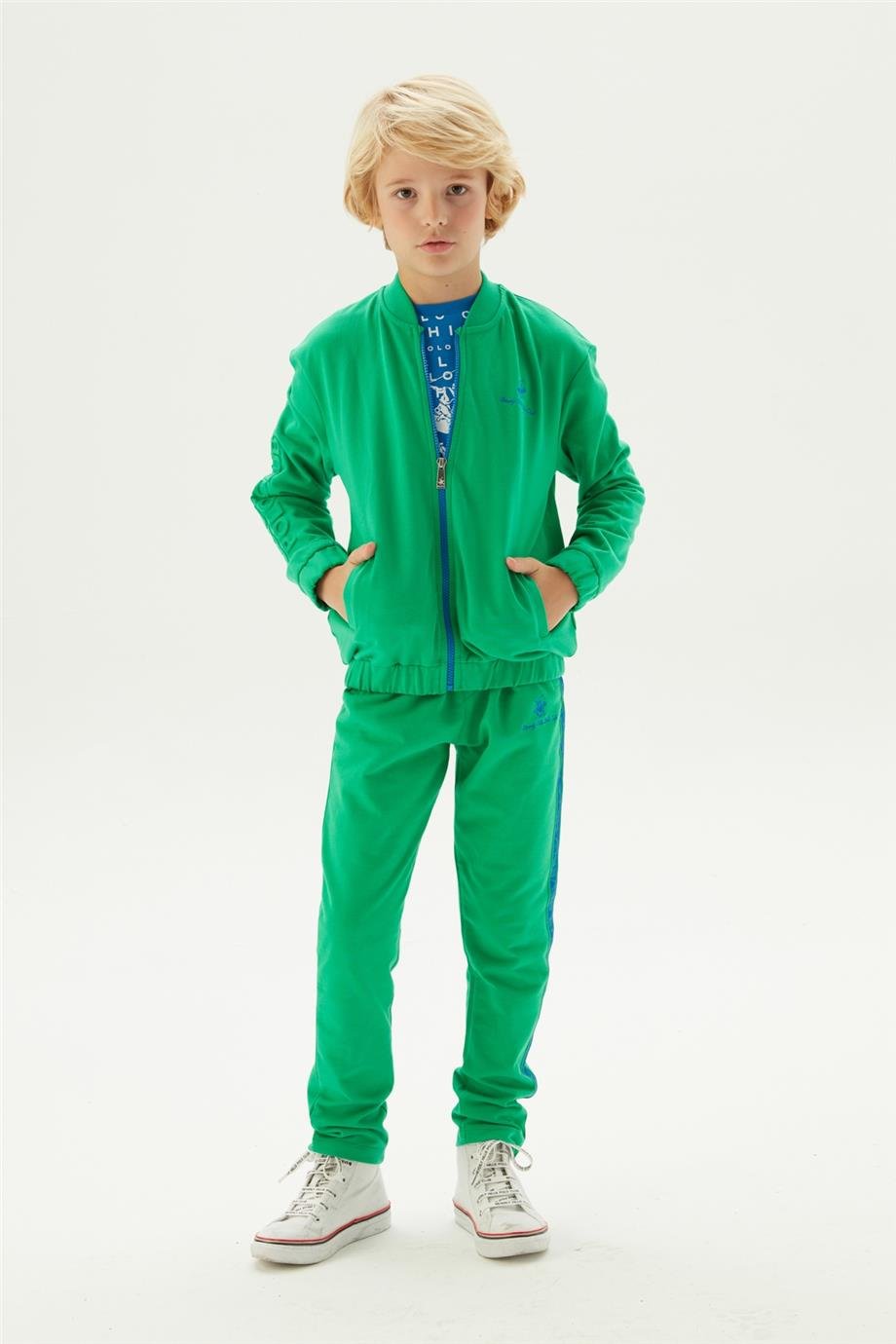 Beverly Hills Polo Club Erkek Çocuk Yeşil Eşofman Üstü
