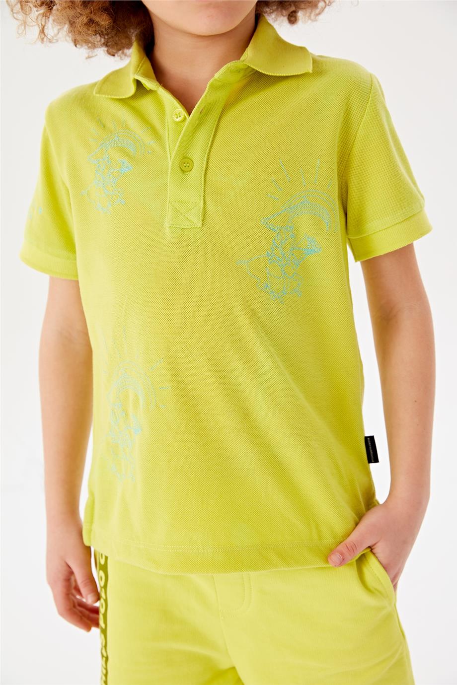 Beverly Hills Polo Club Erkek Çocuk Yeşil T-Shirt