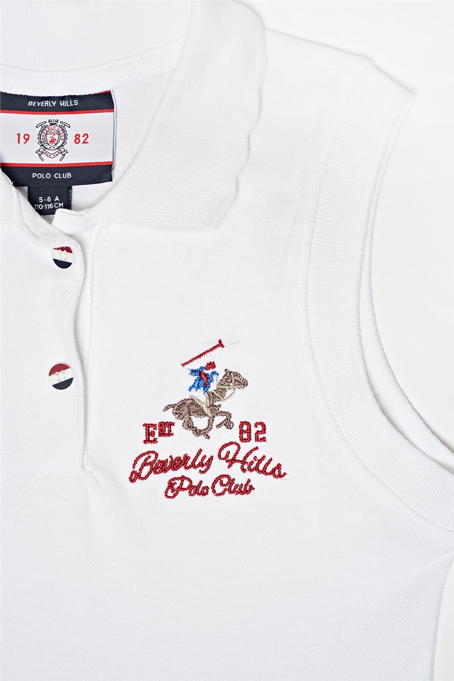 Beverly Hills Polo Club Kız Çocuk Beyaz Elbise
