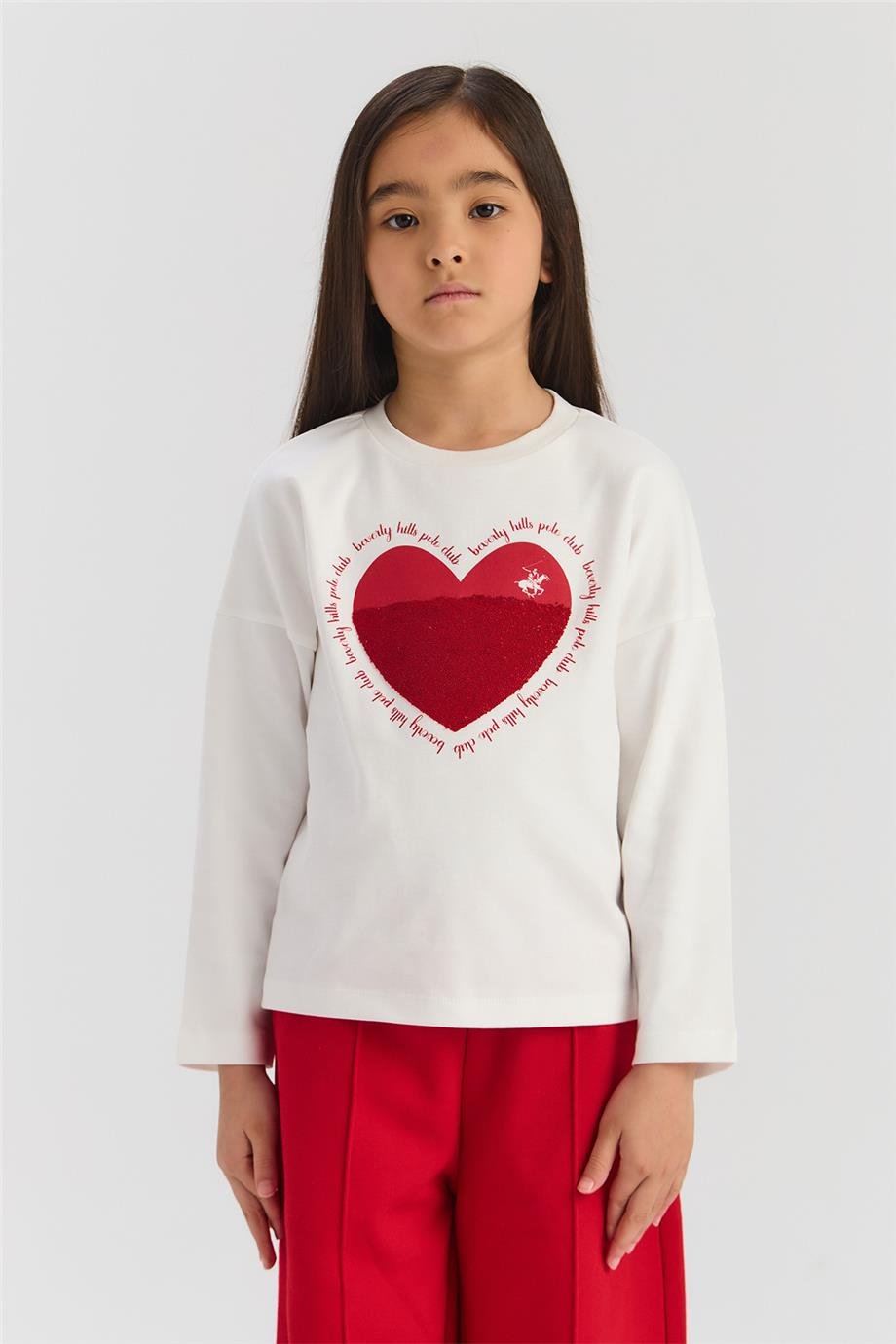 Beverly Hills Polo Club Kız Çocuk Beyaz TshirtBeverly Hills Polo Club Kız Çocuk Beyaz Tshirt