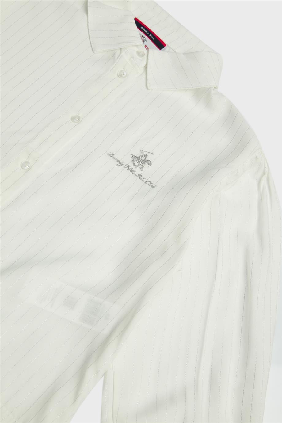Beverly Hills Polo Club Kız Çocuk Beyaz Gömlek
