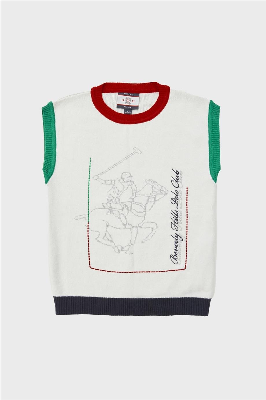 Beverly Hills Polo Club Kız Çocuk Beyaz Kazak