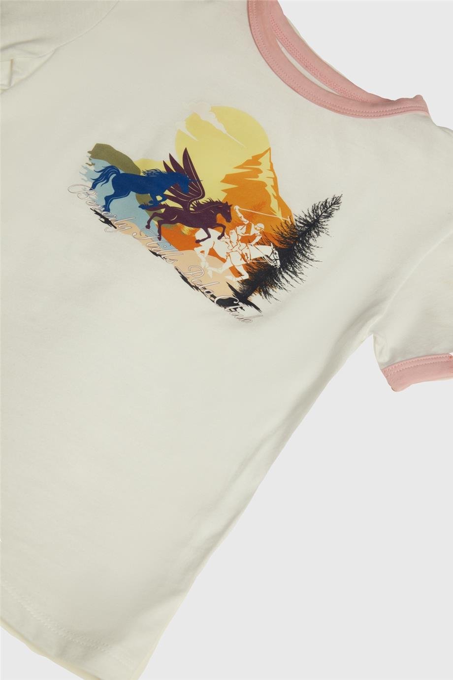 Beverly Hills Polo Club Kız Çocuk Beyaz T-Shirt