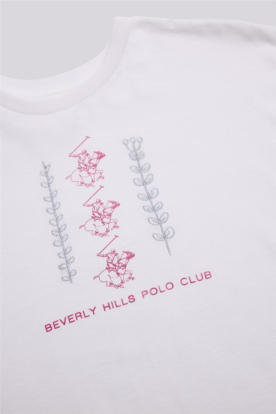 Beverly Hills Polo Club Kız Çocuk Beyaz TshirtBeverly Hills Polo Club Kız Çocuk Beyaz Tshirt