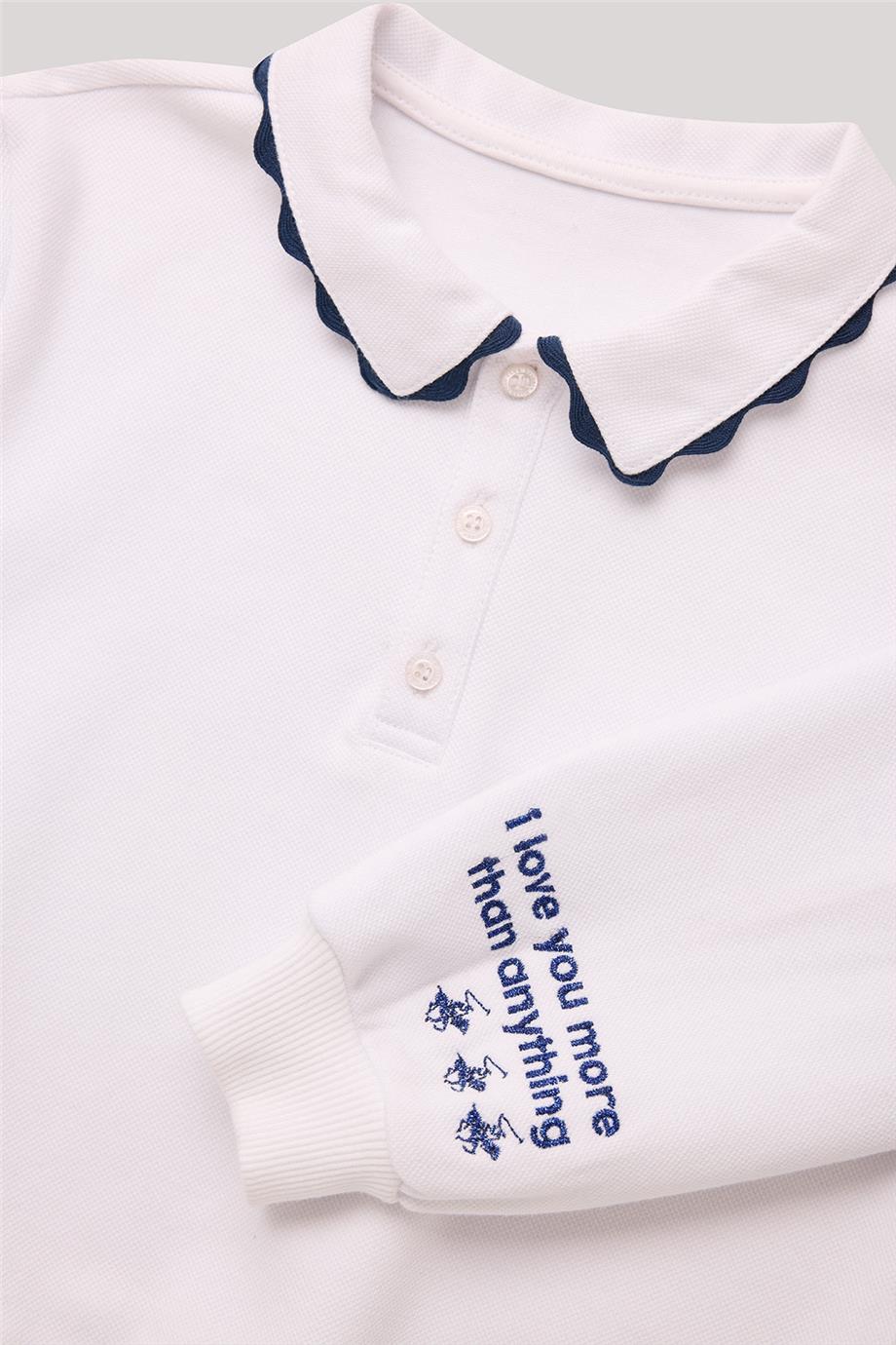 Beverly Hills Polo Club Kız Çocuk Beyaz T-Shirt