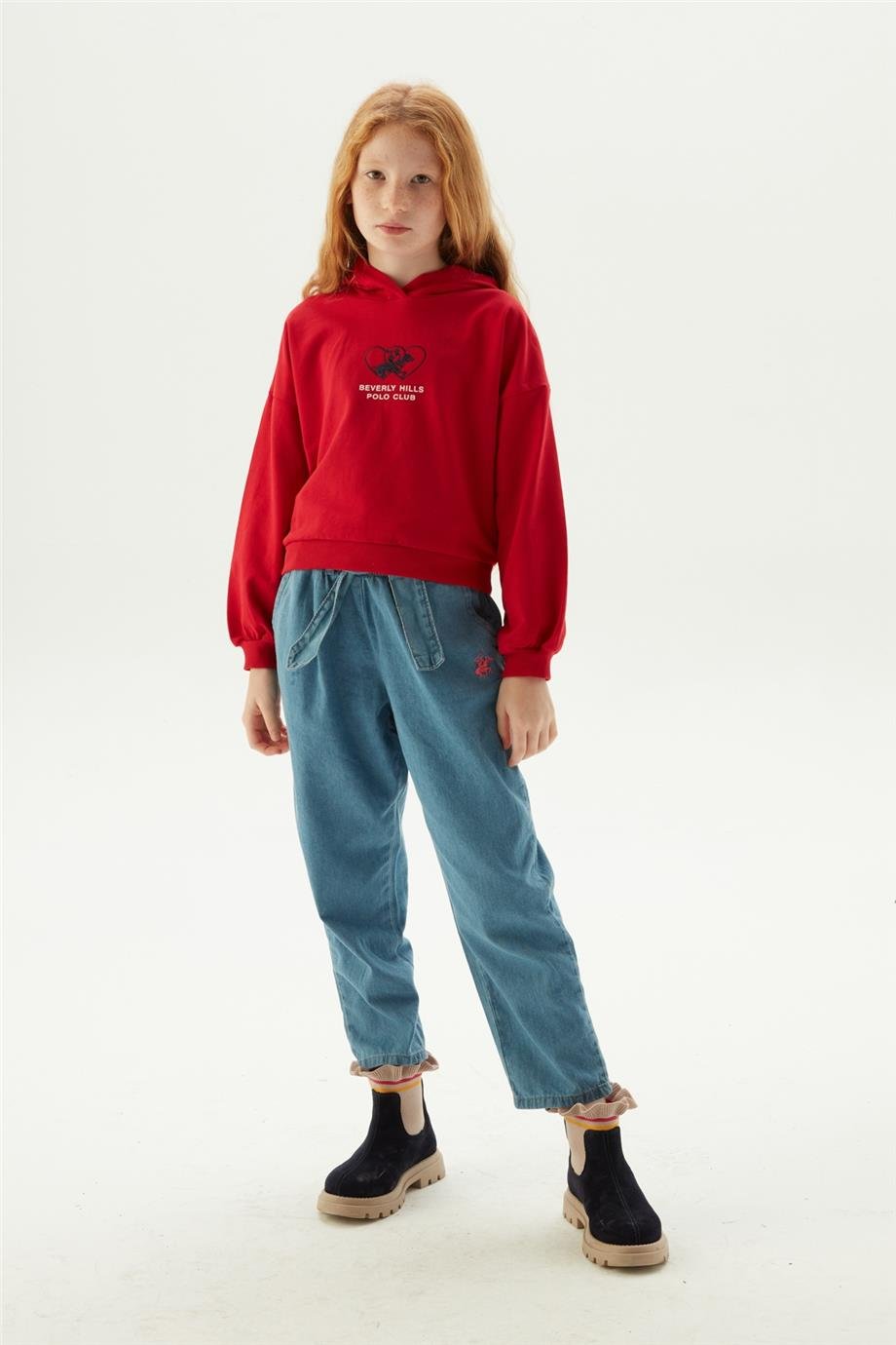 Beverly Hills Polo Club Kız Çocuk Bordo Sweatshirt