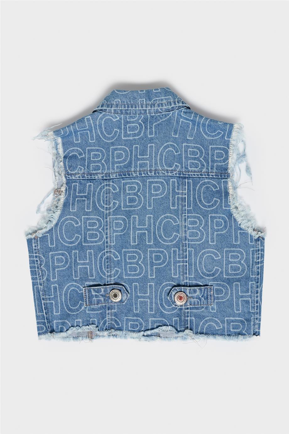 Beverly Hills Polo Club Kız Çocuk Denim Yelek