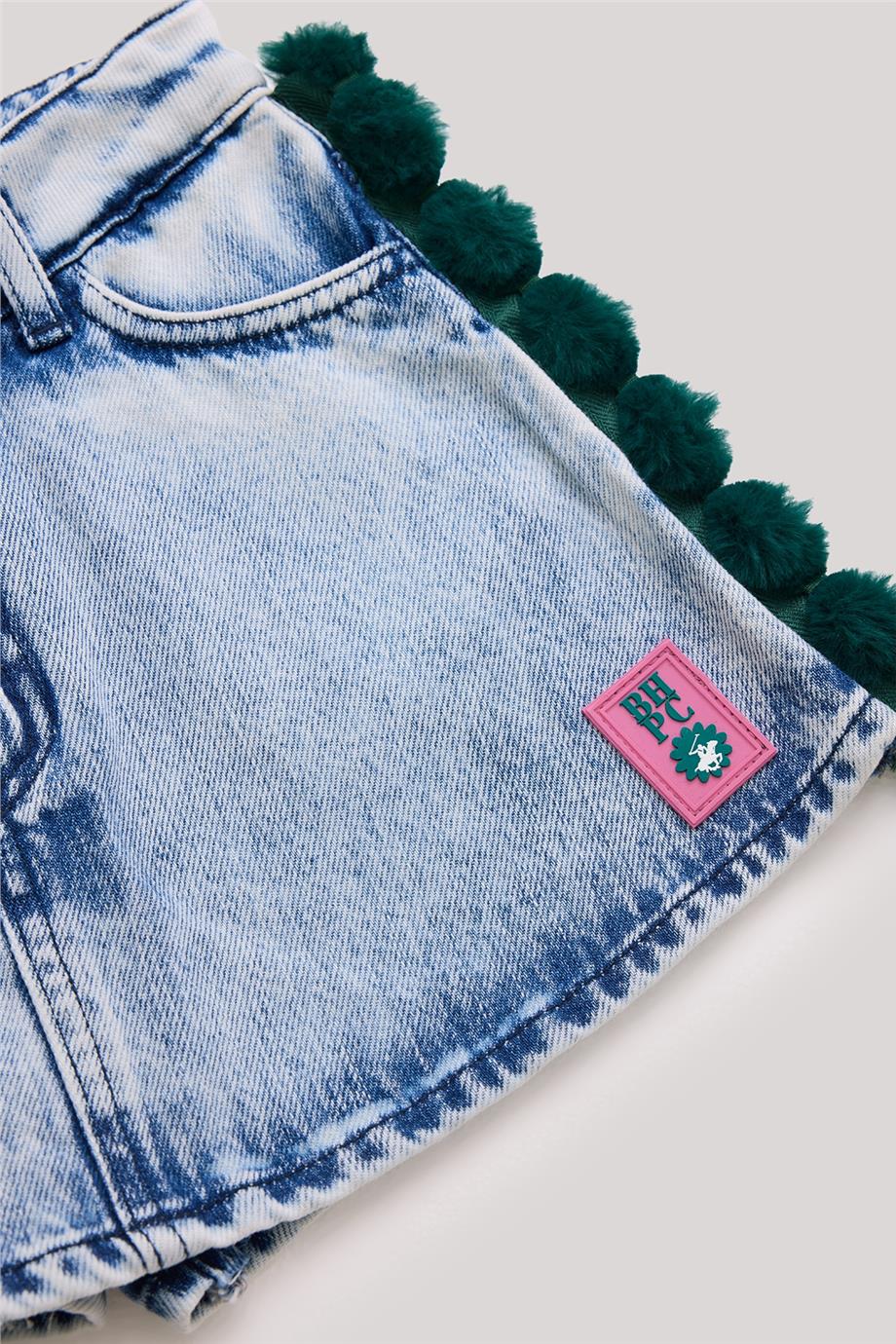 Beverly Hills Polo Club Kız Çocuk Denim Etek