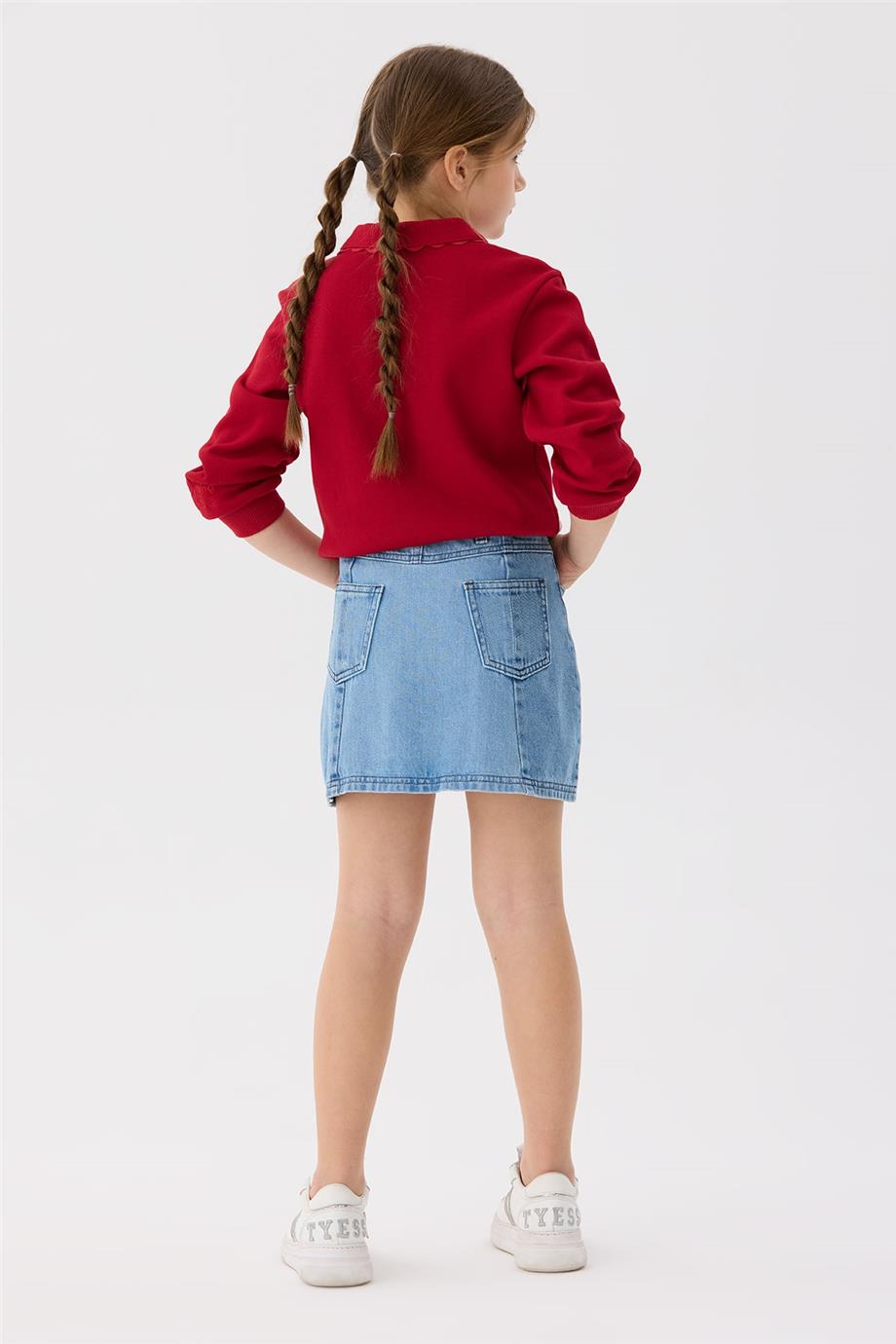 Beverly Hills Polo Club Kız Çocuk Denim Etek