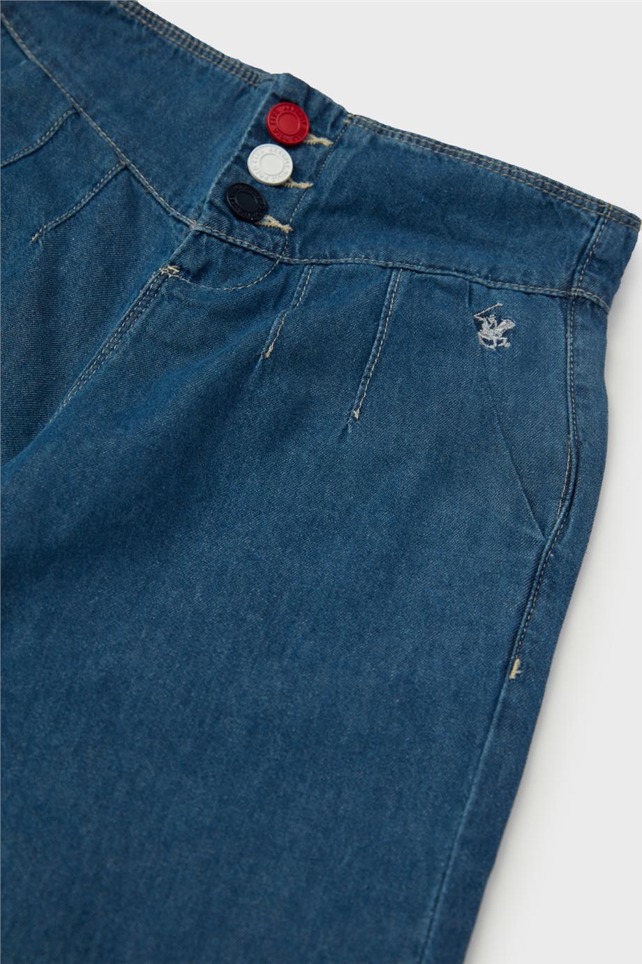 Beverly Hills Polo Club Kız Çocuk Denim Pantolon