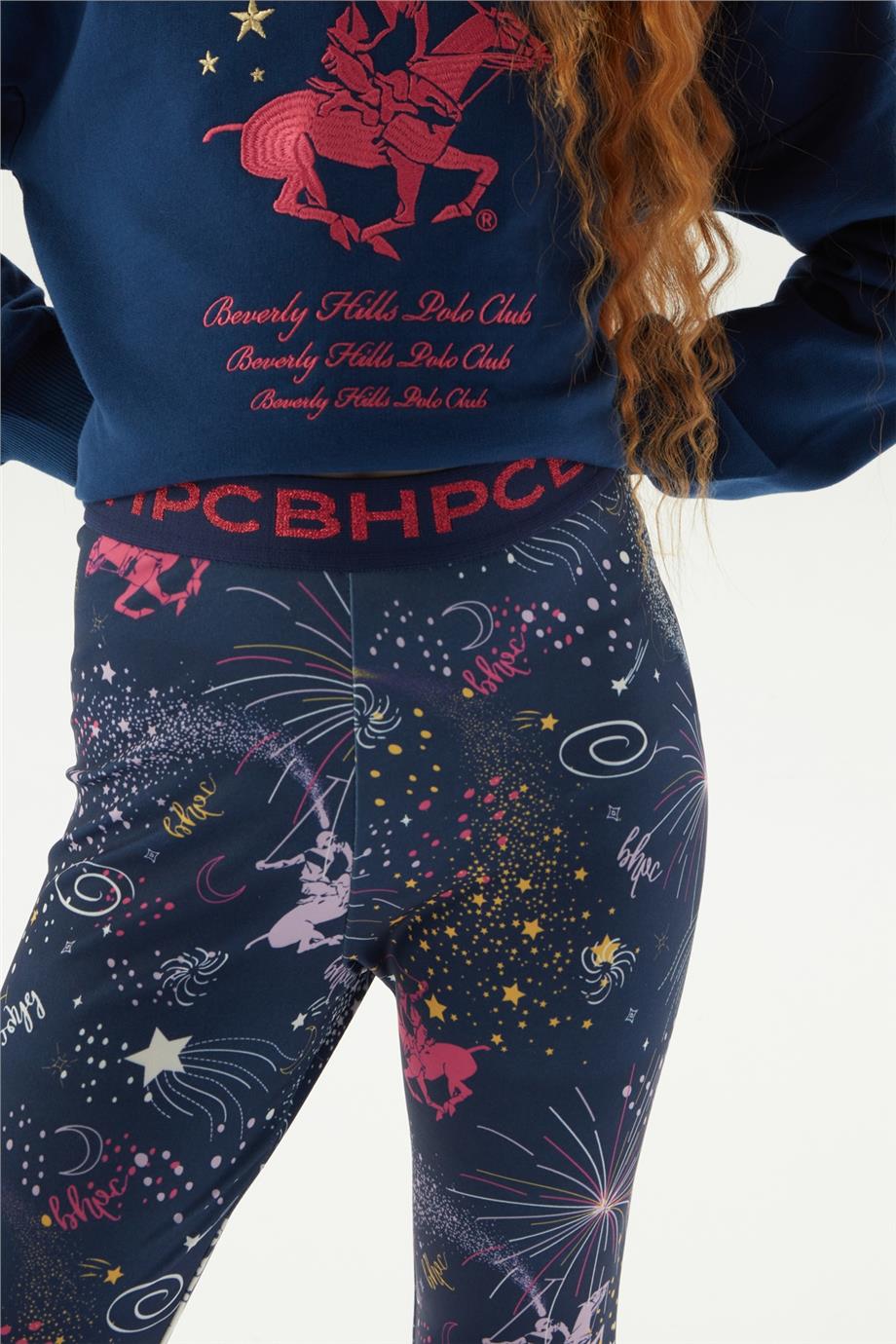 Beverly Hills Polo Club Kız Çocuk Desenli Tayt