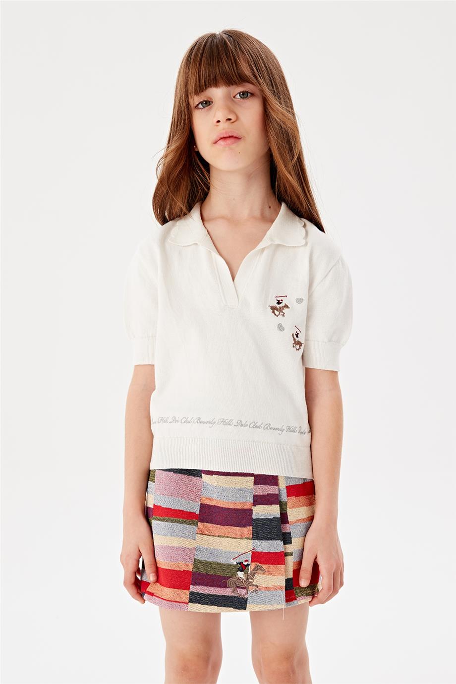 Beverly Hills Polo Club Kız Çocuk Desenli Şort Etek