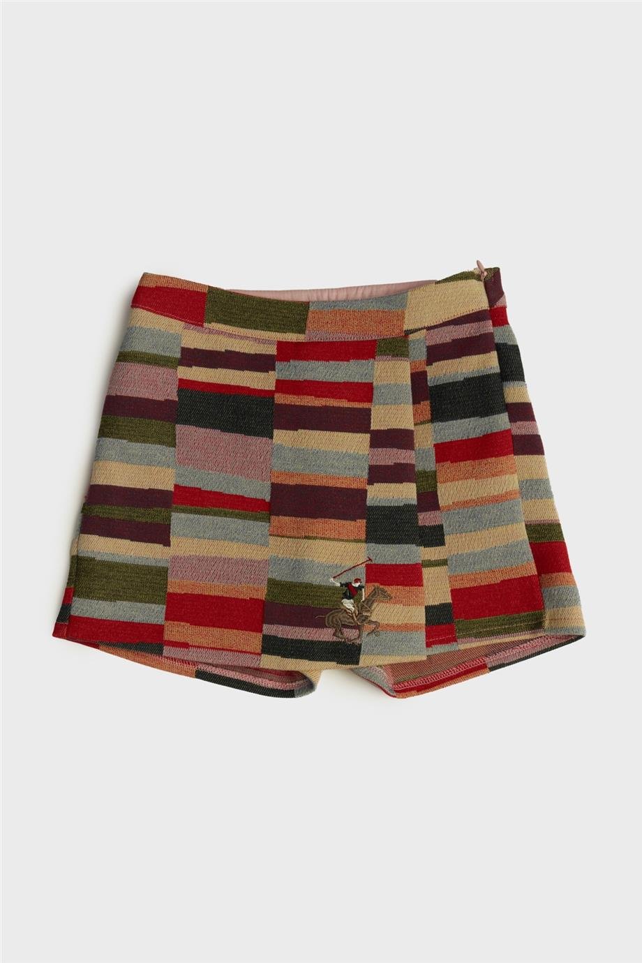 Beverly Hills Polo Club Kız Çocuk Desenli Şort Etek