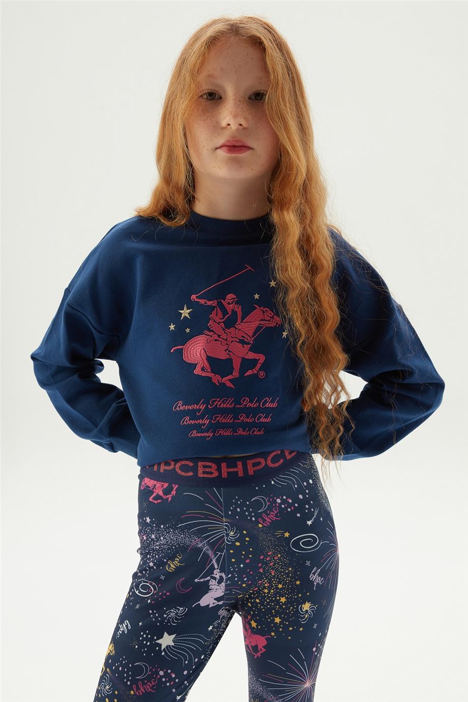 Beverly Hills Polo Club Kız Çocuk Desenli Tayt