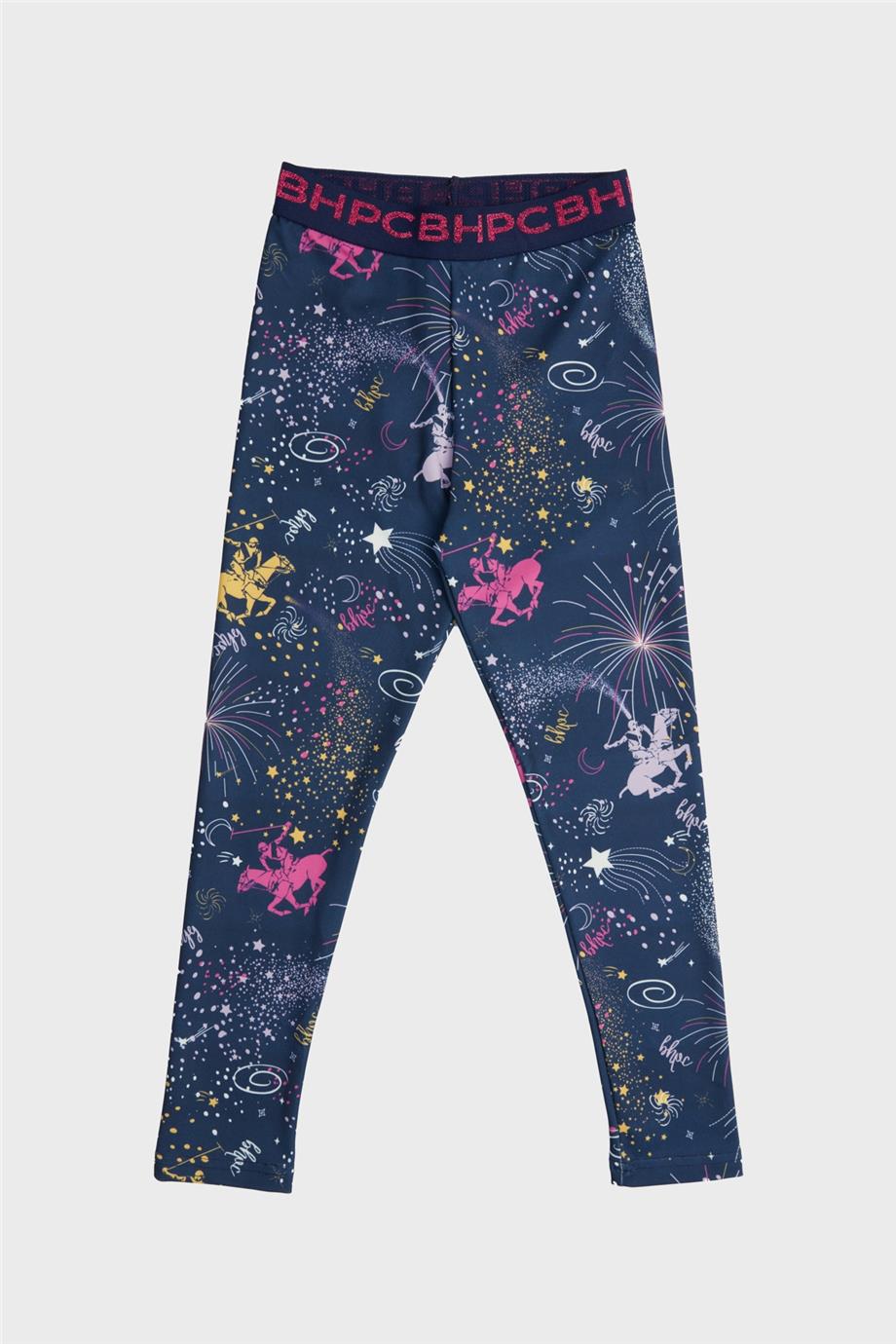 Beverly Hills Polo Club Kız Çocuk Desenli Tayt