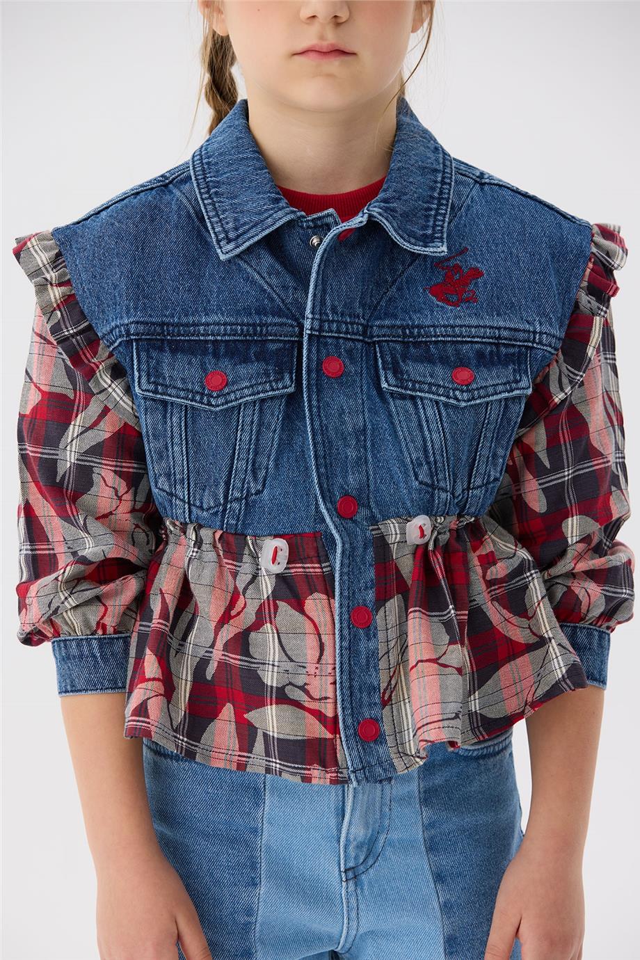 Beverly Hills Polo Club Kız Çocuk Desenli Ceket